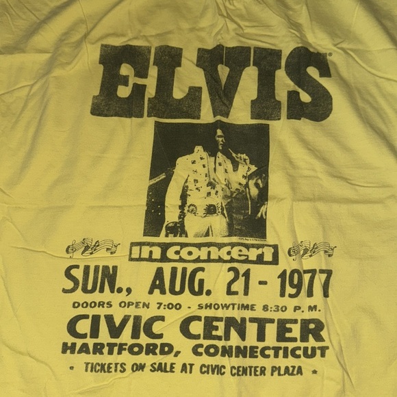 Elvis XL yellow tshirt. Brand is American Classics. Brand new never worn. - Picture 2 of 3